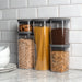 Organizadores Herméticos Block apilables para cocina, ideales para almacenar alimentos secos en recipientes transparentes con tapa