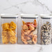 Organizadores Herméticos Block apilables para cocina, ideales para almacenar alimentos secos en recipientes transparentes con tapa