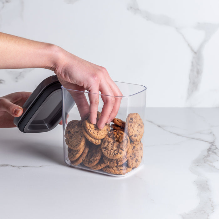 Organizadores Herméticos Block apilables para cocina, ideales para almacenar alimentos secos en recipientes transparentes con tapa