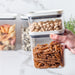 Organizadores Herméticos Block apilables para cocina, ideales para almacenar alimentos secos en recipientes transparentes con tapa