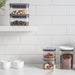 Organizadores Herméticos Block apilables para cocina, ideales para almacenar alimentos secos en recipientes transparentes con tapa