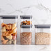 Organizadores Herméticos Block apilables para cocina, ideales para almacenar alimentos secos en recipientes transparentes con tapa